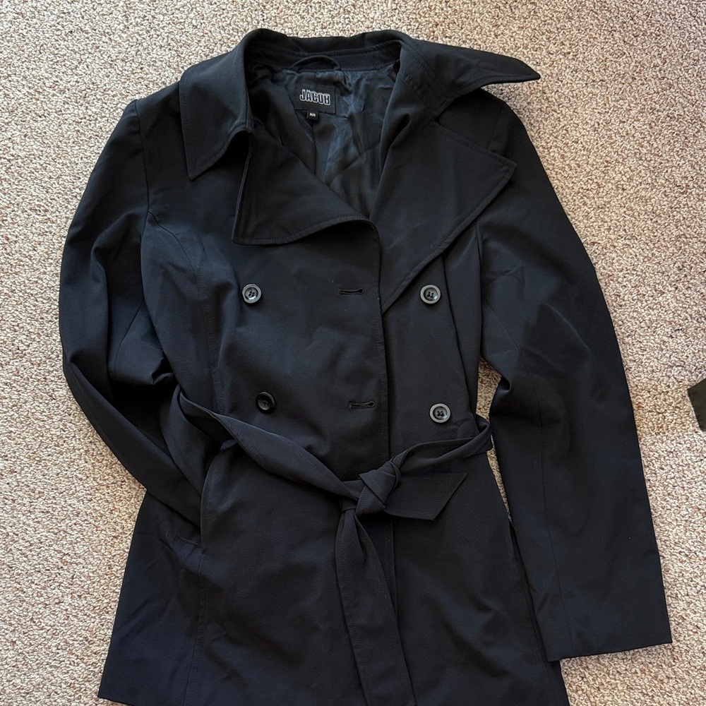 Jaclyn Smith Black Trench Coat